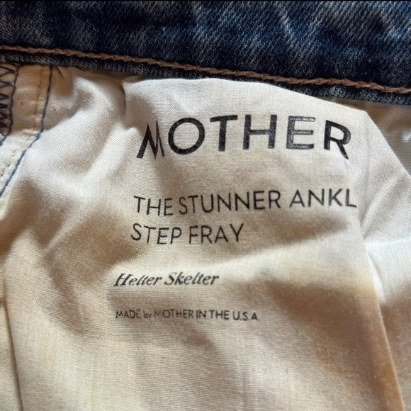 Rare MOTHER Denim STUNNER ANKLE STEP FRAY High Rise Jeans HELTER SKELTER 26 $258 - Picture 16 of 16